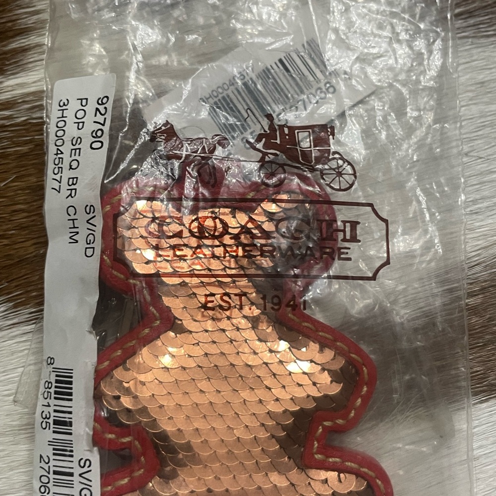 Coach Vintage Sequin Bear Bag Charm - Picture 5 of 5